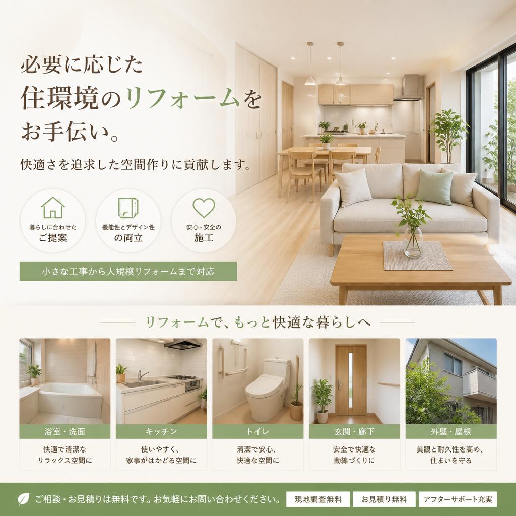 リフォームで住環境を最適化